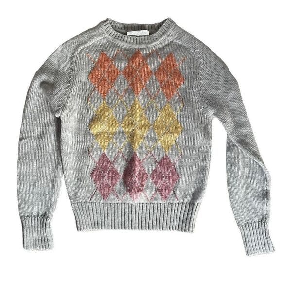 Vintage Argyle Pullover Hunters Glen Sweater Preppy XS - Picture 1 of 7